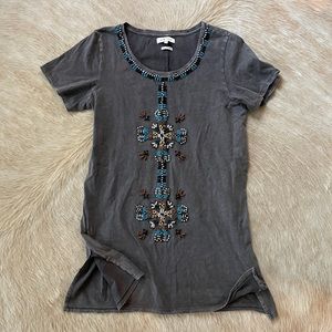 MM Vintage Beaded Boho Tunic Size S